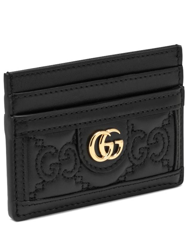 GG Matelassé Card Wallet Black - GUCCI - BALAAN 3