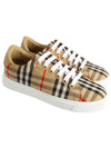 Vintage Check and Leather Sneakers Archive Beige - BURBERRY - BALAAN 3