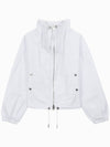 Drawstring White Women’s Zip-up Jacket 8066083A1462 - BURBERRY - BALAAN 1