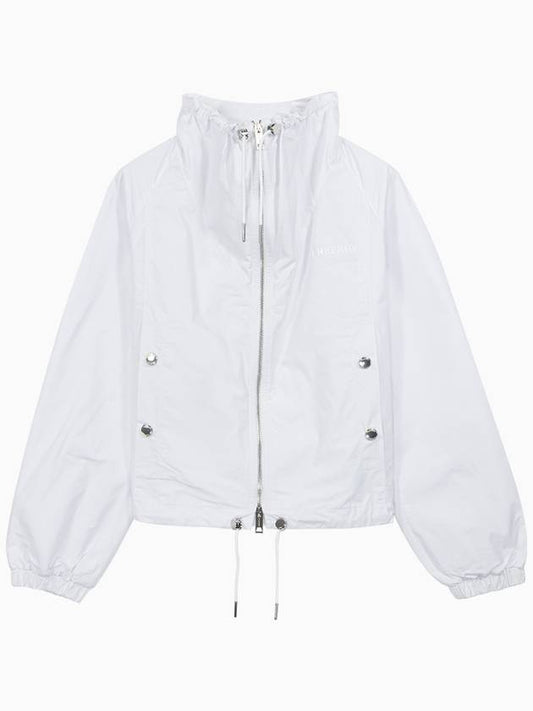 Drawstring White Women’s Zip-up Jacket 8066083A1462 - BURBERRY - BALAAN 1