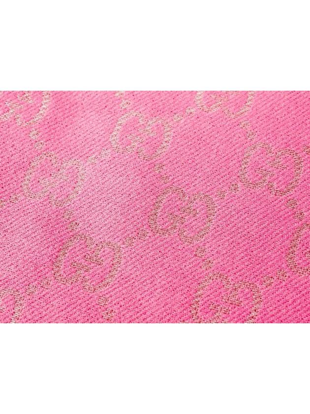 GG Logo Wool Muffler Pink - GUCCI - BALAAN 5