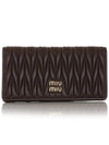 Briarwood Matelasse Nappa Leather Long Wallet Brown - MIU MIU - BALAAN 2