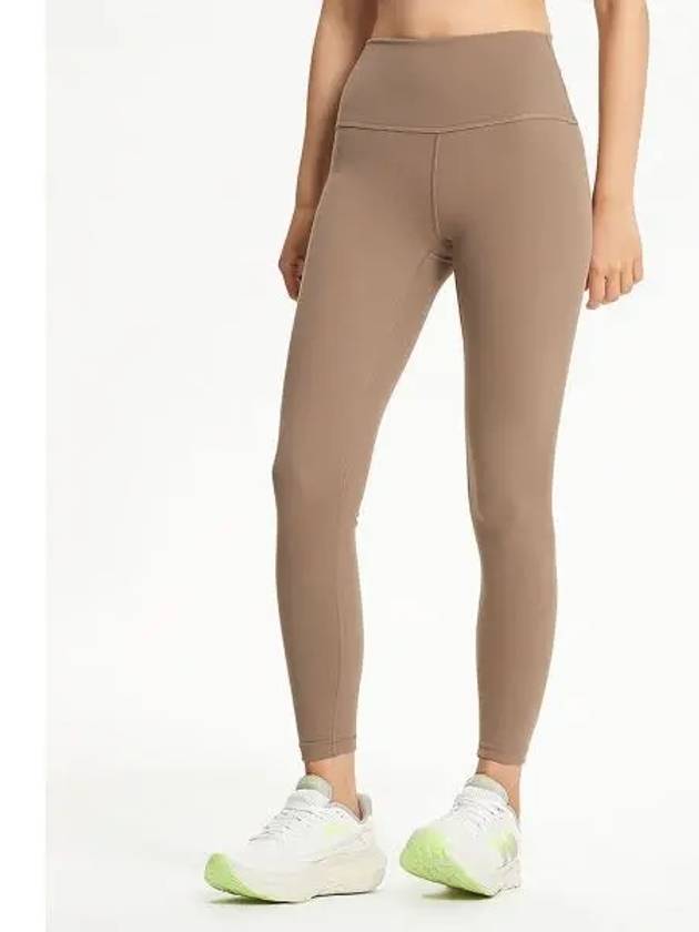 NBNSE4S052 WOMEN Ribbed 27 inch leggings BROWN - NEW BALANCE - BALAAN 1