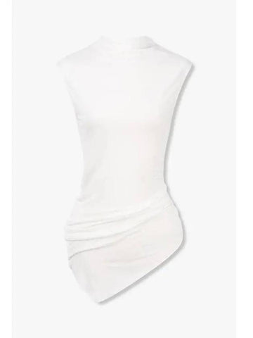 WOMEN Twist Sleeveless Top Cream - RICK OWENS - BALAAN 1