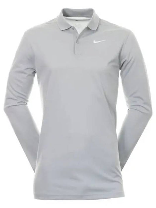 Dri Fit Victory Long Sleeve Polo Shirt Grey - NIKE - BALAAN 2