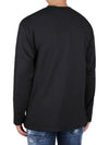 Milano Brushed Logo Long Sleeve T-Shirt Black - MSGM - BALAAN 5