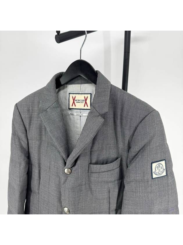 Gamma Blue Padded Blazer Jacket Gray Size 4 - MONCLER - BALAAN 3