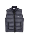 Men's Logo Patch Puffer Vest Navy - STONE ISLAND - BALAAN 2