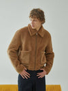 Pin Black Color Scheme Shearling Jumper Leather Jacket Brown - PINBLACK - BALAAN 2