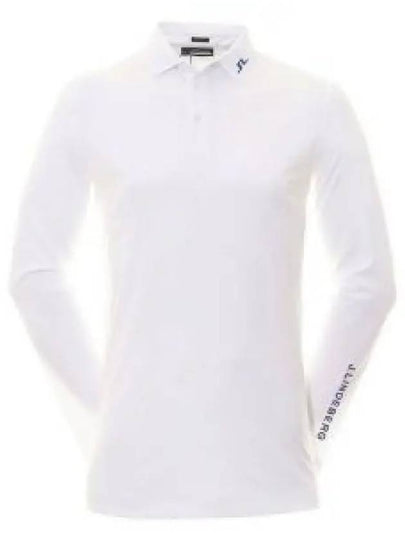 Men's Tour Tech Long Sleeve Polo Shirt White - J.LINDEBERG - BALAAN 2