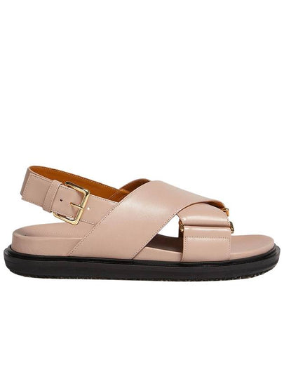 Fussbett Leather Sandals Dessert Beige - MARNI - BALAAN 2