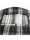 Barcode Print Check Shirt Gray VL14SH750G - VETEMENTS - BALAAN.