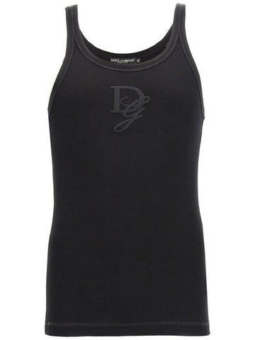 Dolce & Gabbana Logo Embroidery Tank Top - DOLCE&GABBANA - BALAAN 1