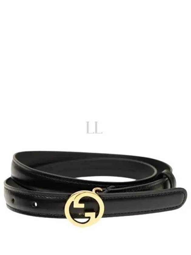 Blondie Thin Leather Belt Black - GUCCI - BALAAN 2