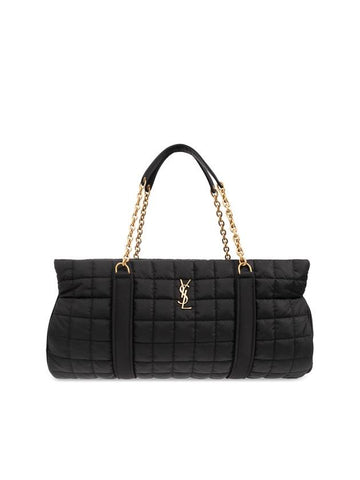 Gloria Quilted Jacquard Shoulder Bag Black - SAINT LAURENT - BALAAN 1