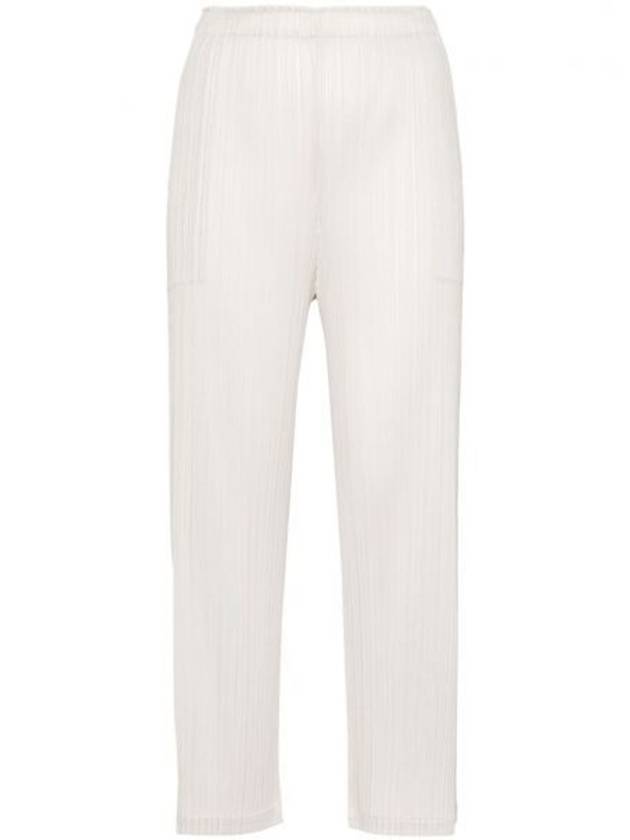 MC February Pleated Straight Pants Ivory - ISSEY MIYAKE - BALAAN 2