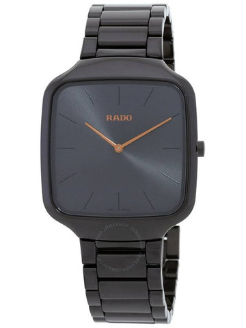 Rado True Square Thinline Quartz Black Dial Unisex Watch R27054162 - RADO - BALAAN 1