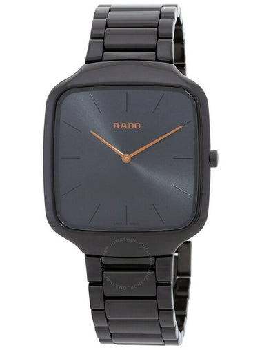 Rado True Square Thinline Quartz Black Dial Unisex Watch R27054162 - RADO - BALAAN 1