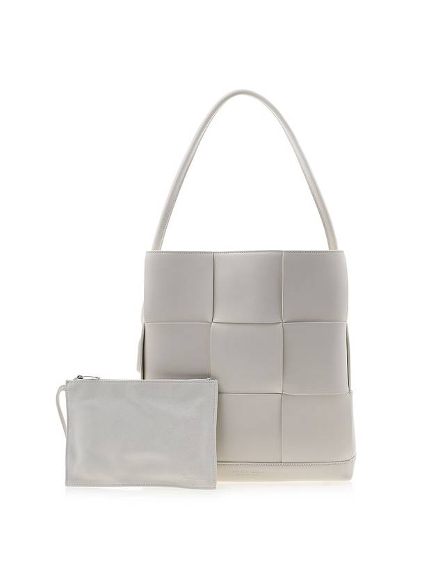 Arco Vertical Large Calfskin Tote Bag White - BOTTEGA VENETA - BALAAN 1