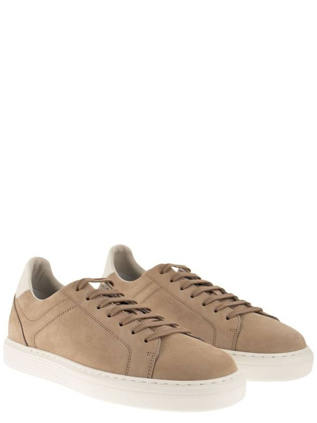 Suede Low Top Sneakers Beige - BRUNELLO CUCINELLI - BALAAN 5