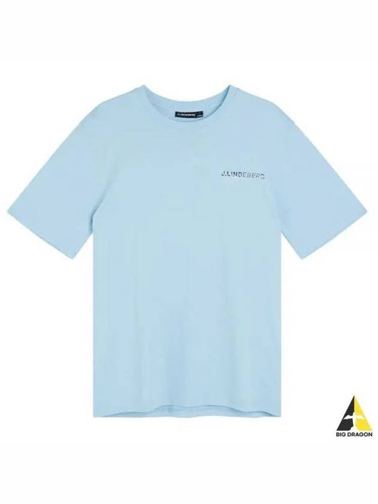 Dale Seasonal Print Short Sleeve T-Shirt Light Blue - J.LINDEBERG - BALAAN 2