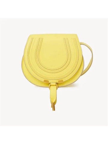 Marcie Saddle Small Grained Leather Cross Bag Yellow - CHLOE - BALAAN 1