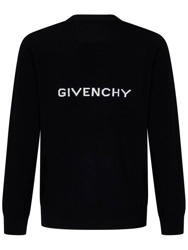 Archetype Logo Cardigan Black - GIVENCHY - BALAAN 3