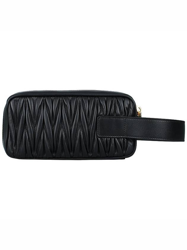 Matelasse Nappa Leather Clutch Bag Black - MIU MIU - BALAAN 5