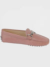 Gomino Double T Leather Driving Shoes Pink - TOD'S - BALAAN.