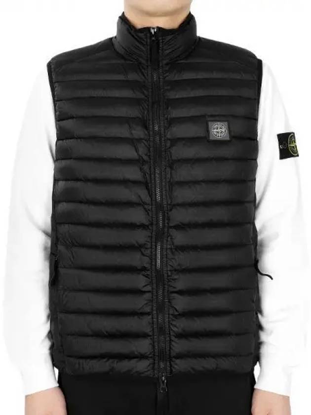 Loom Woven Chambers Recycled Nylon Down Padding Vest Black - STONE ISLAND - BALAAN 2