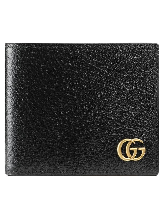 GG Marmont Leather Bi Fold Wallet Black Gold - GUCCI - BALAAN 2