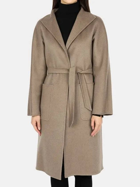 Lilia High Neck Cashmere Single Coat Light Brown - MAX MARA - BALAAN 2