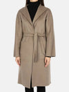 Lilia High Neck Cashmere Single Coat Light Brown - MAX MARA - BALAAN 3