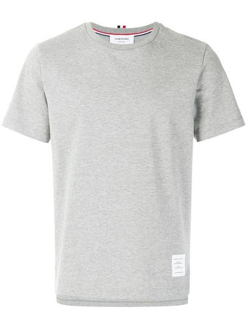 RELAXED FIT SS TEE W/ SIDE SLIT IN MEDIUM WEIGHT JERSEY - THOM BROWNE - BALAAN 1