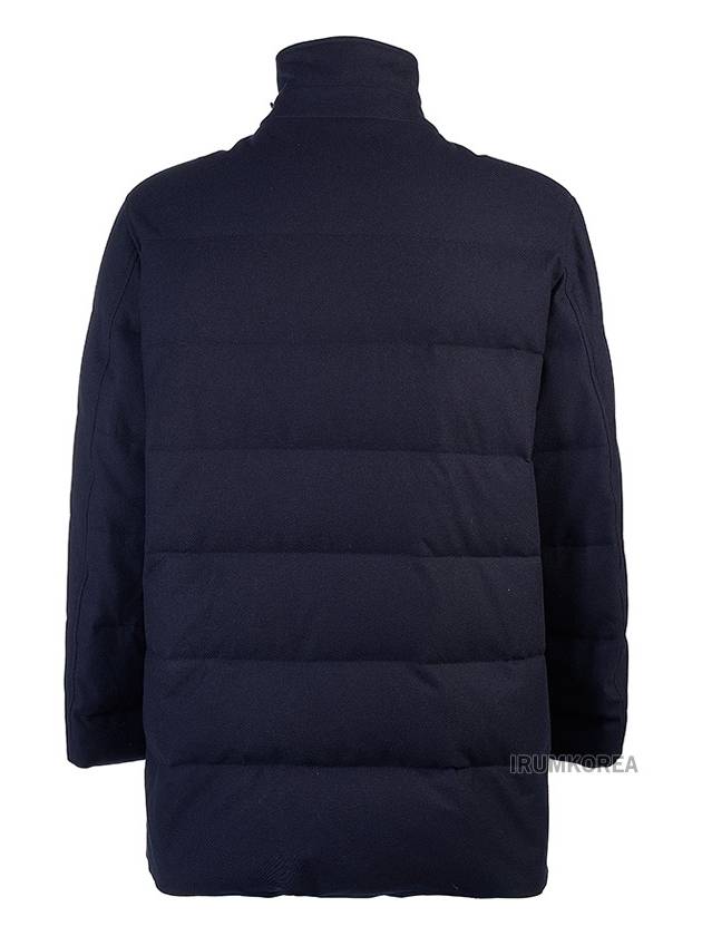 Double Breasted Padded Coat Navy - BRUNELLO CUCINELLI - BALAAN 4