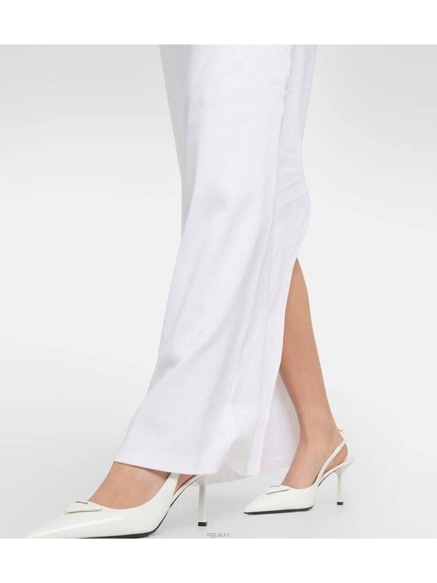 Triangle Logo Sleeveless Long Dress White - PRADA - BALAAN 6