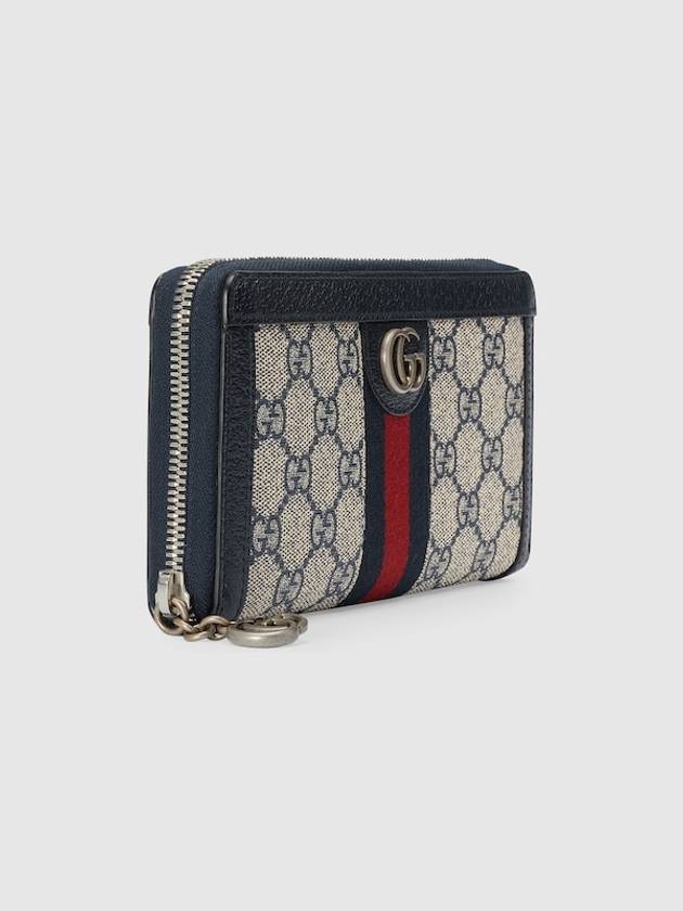 Ophidia GG Zip Round Long Wallet Blue - GUCCI - BALAAN 4