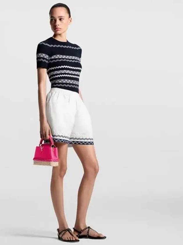 Scallop Stripe Knit Top 1AFTVW - LOUIS VUITTON - BALAAN 1