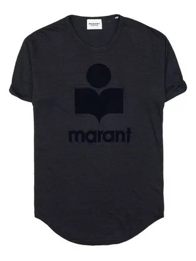 24 KOLDI TS0004FA A1N09E 01BK Coldi Linen Logo T Shirt - ISABEL MARANT - BALAAN 1