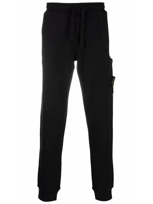 Men's Wappen Patch Training Jogger Track Pants Black - STONE ISLAND - BALAAN 2