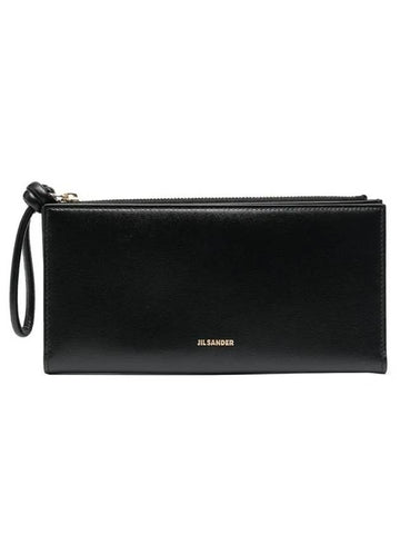 Giro Leather Medium Wallet Black - JIL SANDER - BALAAN 1