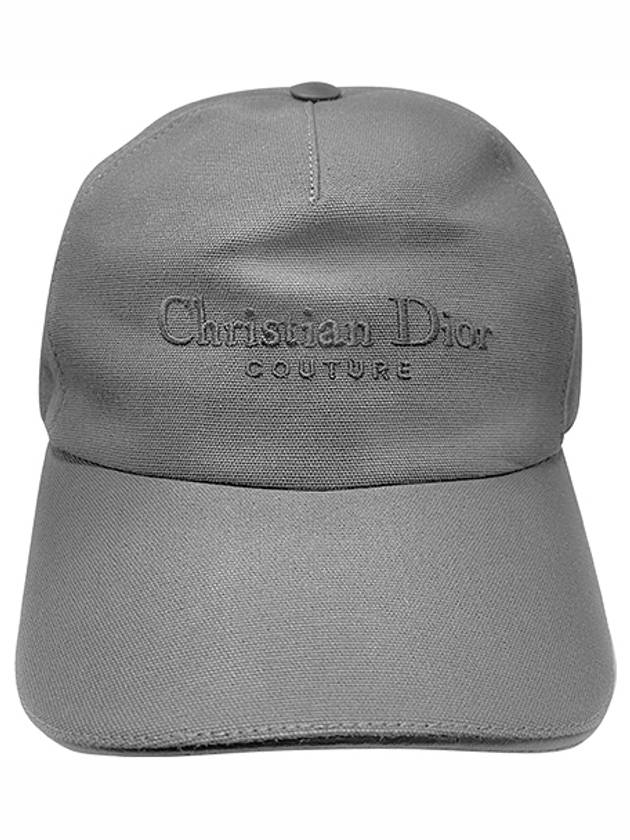 Couture Embroidered Logo Ball Cap Grey - DIOR - BALAAN 2