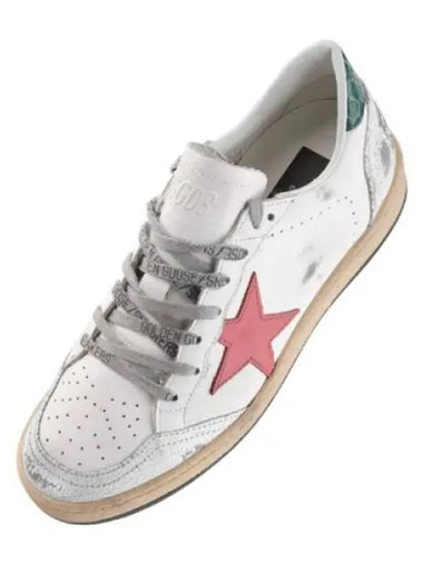 Ball Star Sneakers Red Crocodile Print Heel Crack Toe - GOLDEN GOOSE - BALAAN 1