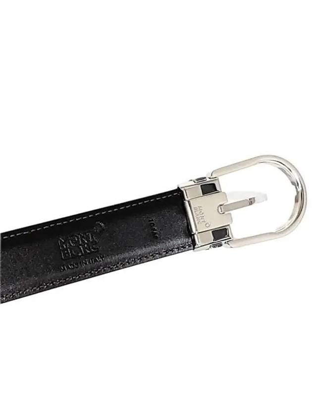 Men's Buckle 30mm Reversible Leather Belt Black Brown - MONTBLANC - BALAAN 5