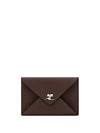 Logo Envelope Leather Card Wallet Toffee - COURREGES - BALAAN 2