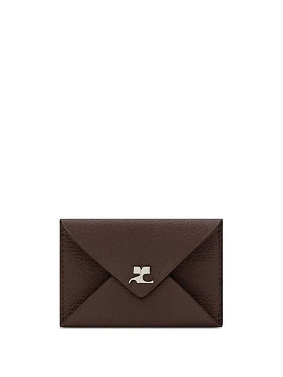 Logo Envelope Leather Card Wallet Toffee - COURREGES - BALAAN 2