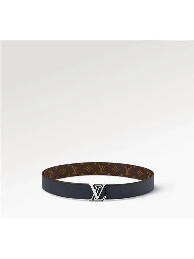 LV Line 40MM Reversible Monogram Canvas Leather Belt Brown - LOUIS VUITTON - BALAAN 7