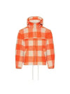 Check hooded zip up orange - ISABEL MARANT - BALAAN 1