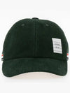 Logo Patch Corduroy Ball Cap Green - THOM BROWNE - BALAAN 2