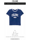 Paris 70s Round Neck Short Sleeve T-shirt Blue - CELINE - BALAAN 3